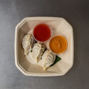 BEEF MOMO - Leeks, red chilli, coriander