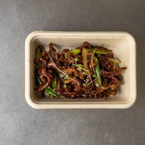KOLKATTA CHILLI DUCK - lean strips, caramalised onions, slit green chilli (Gluten Free option available)