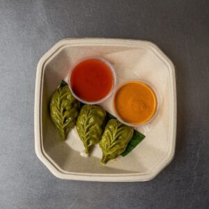 MIX VEGETABLE MOMO- spinach, mushroom, courgettes, tofu (VEGAN option available)