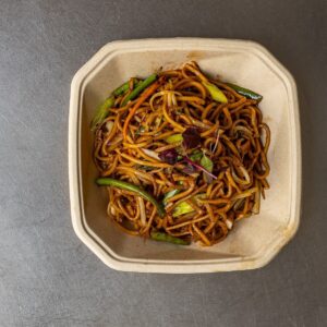 VEGETABLE HAKKA NOODLES - bean sprouts, cabbage, green onions